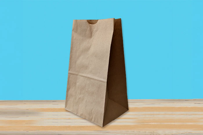 Plain brown grocery bag available in bulk